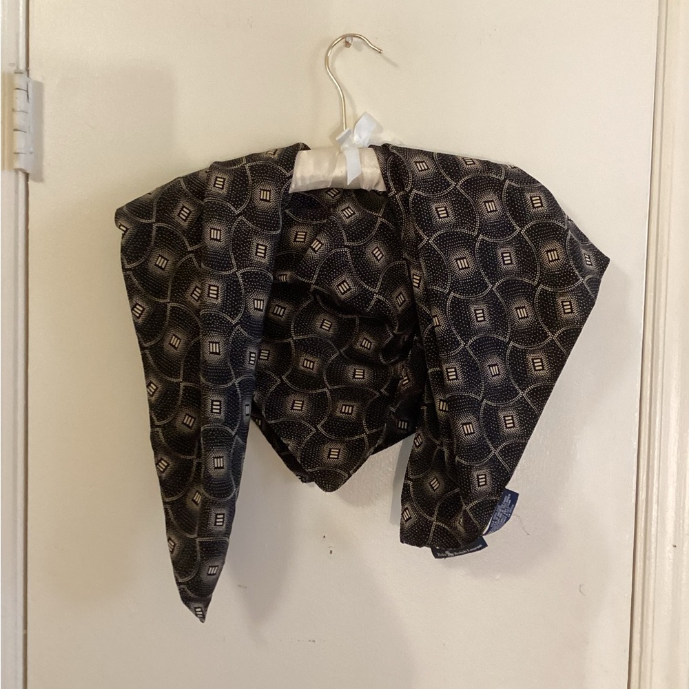 Ralph Lauren Black and White Silk Scarf